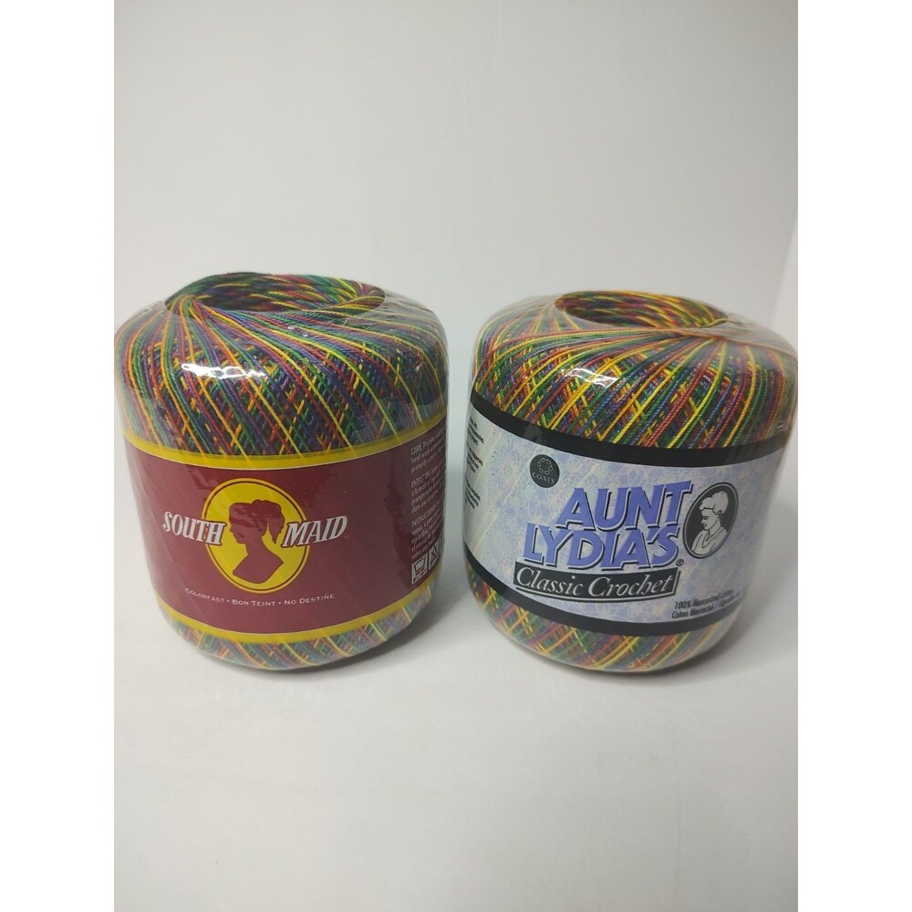 Lot of 2 Mexicana Size 10 Crochet Thread South Maid (Discontinued) & Aunt Lydia